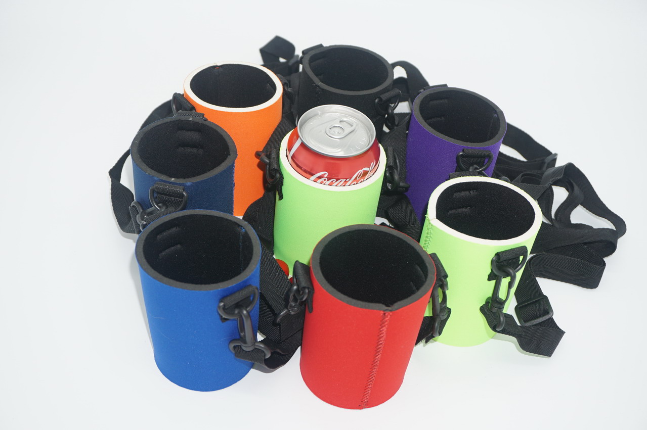 Can cooler with strap