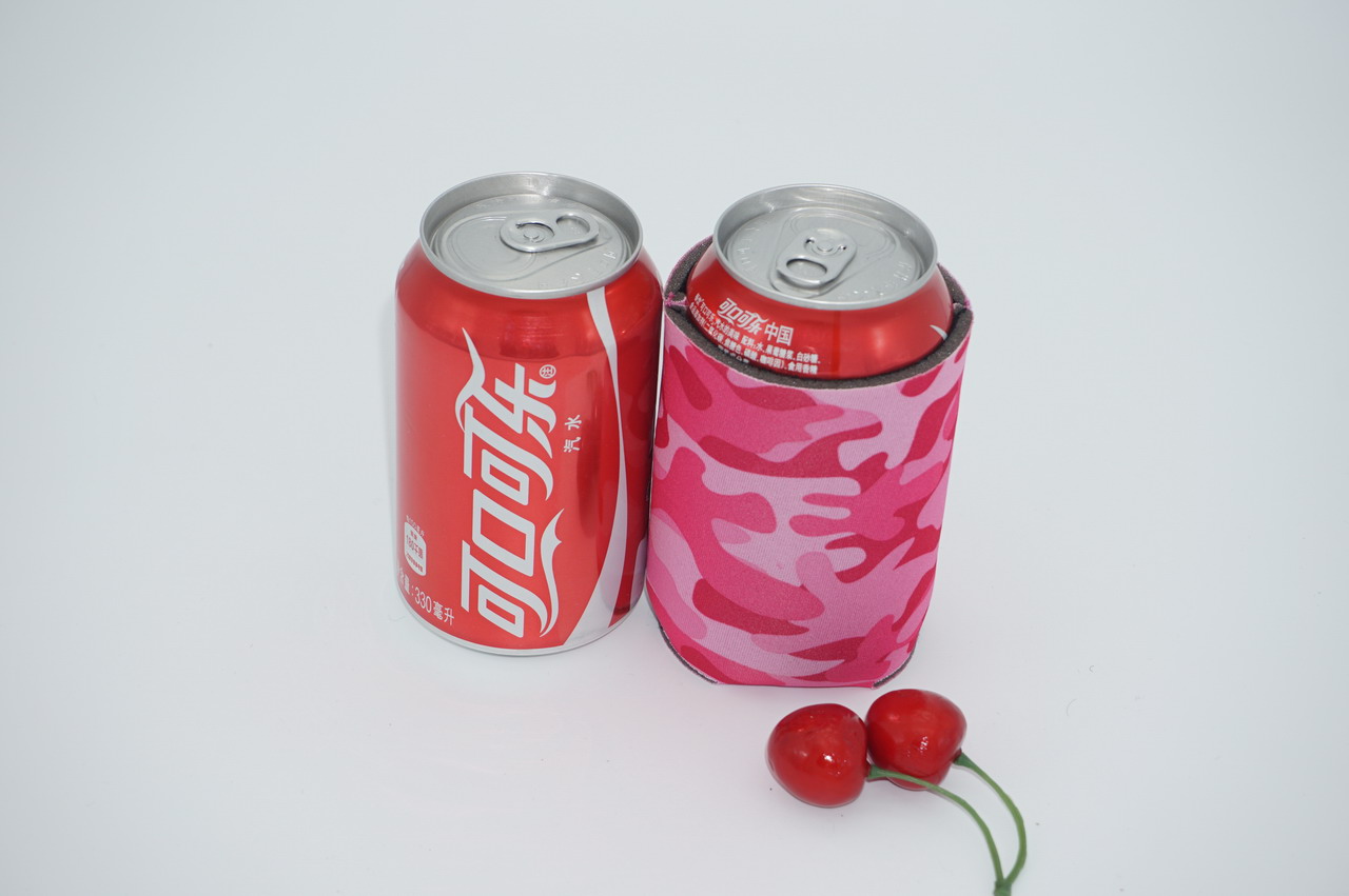 Pink Camo can cooler