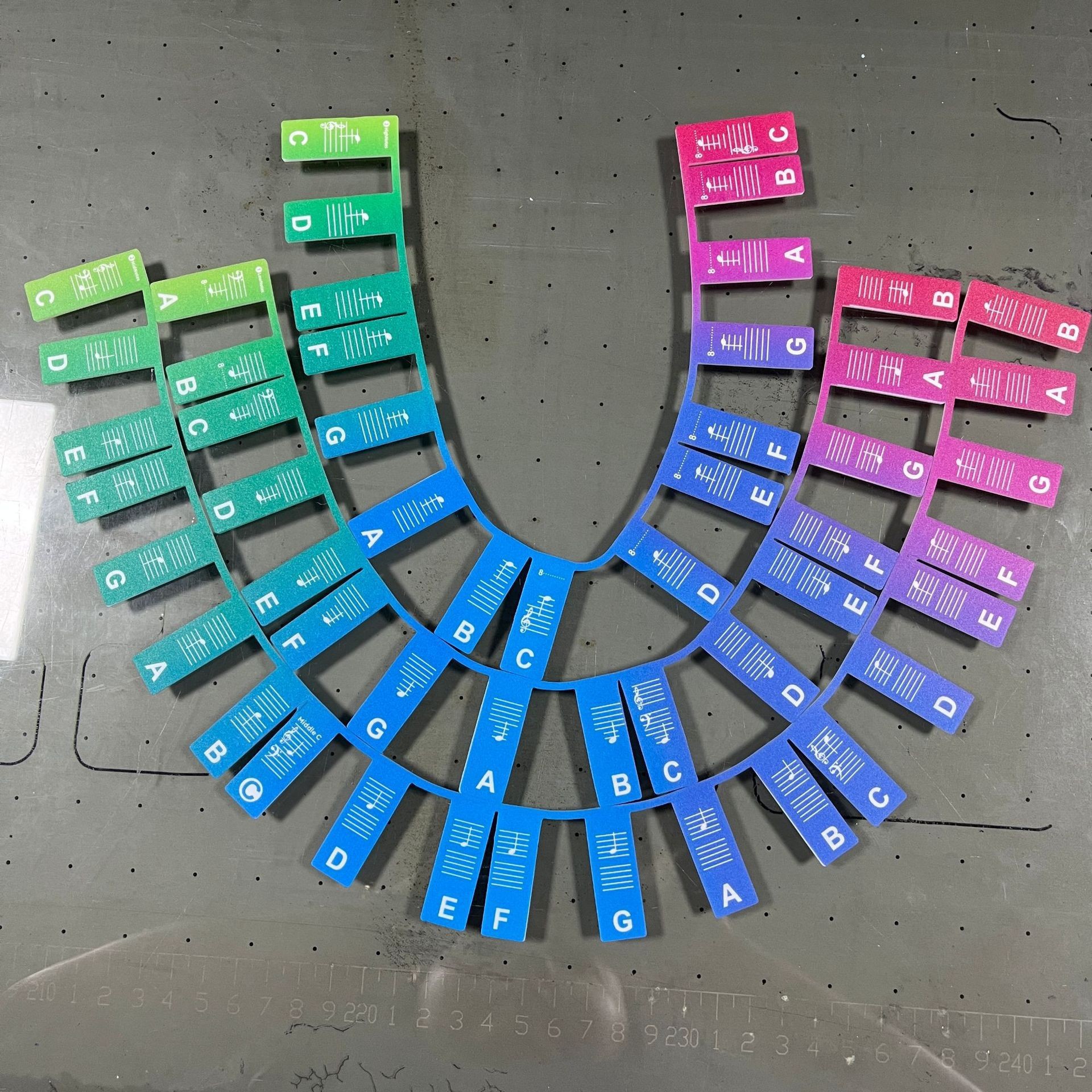 Silicone Piano Sticker